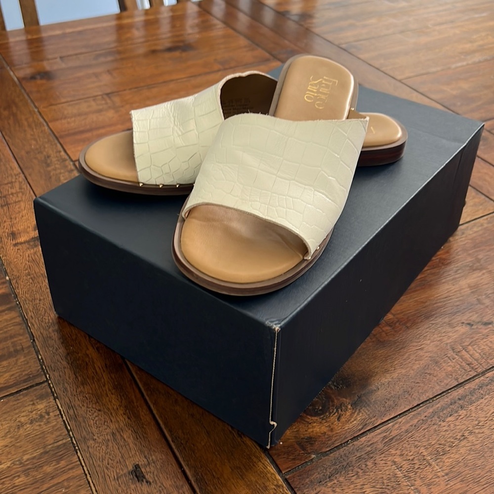 Franco Sarto White Sandals. Size 7.5